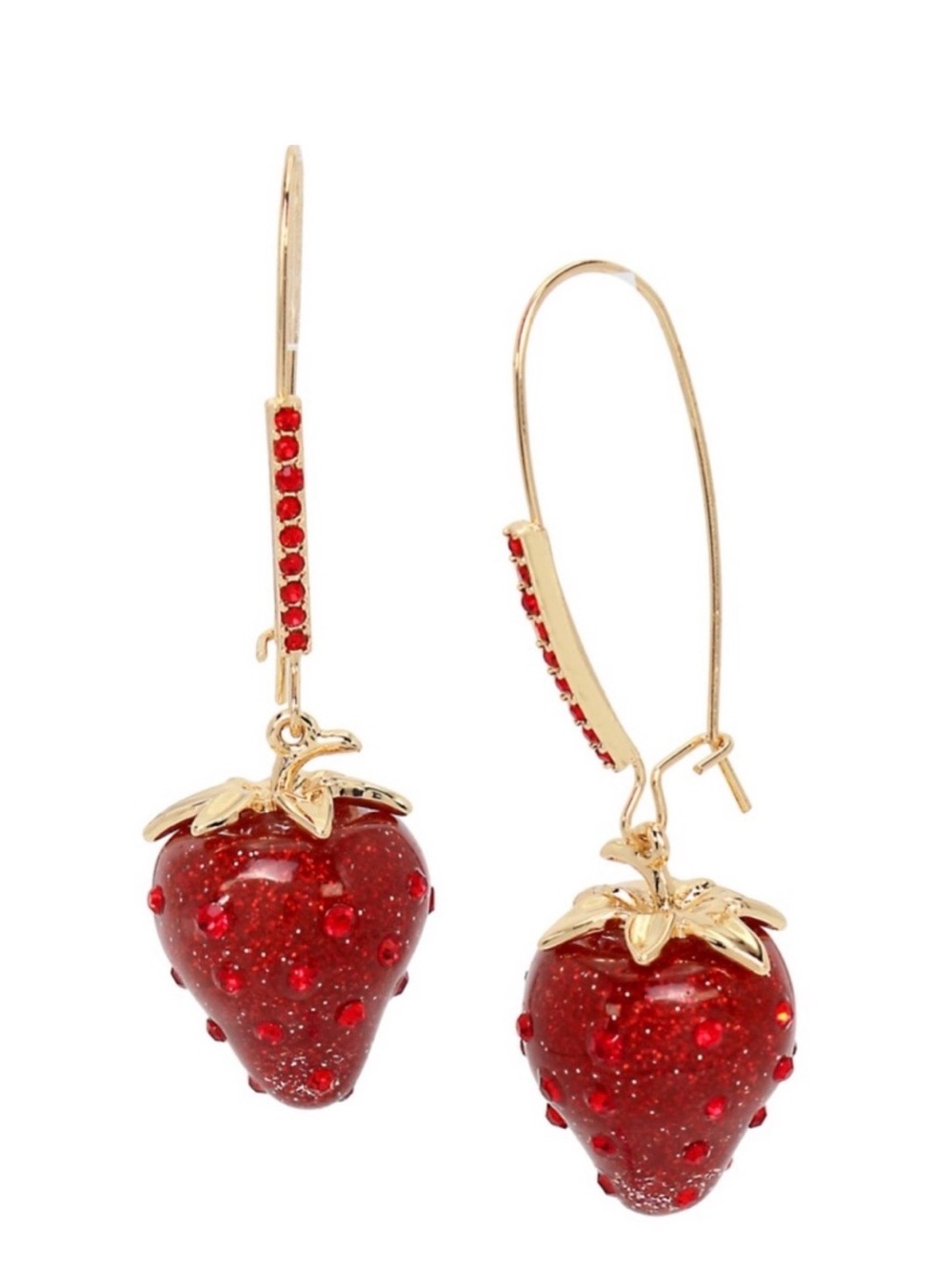 NWT Betsey Johnson Strawberry Drop Earrings